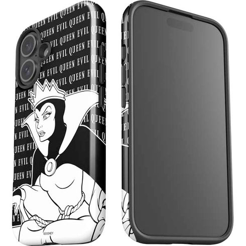 Disney Villains Evil Queen Black and White iPhone 16 Plus Impact Case